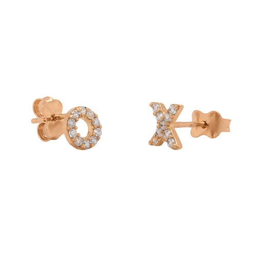 Auksiniai auskarai XO su cirkoniu