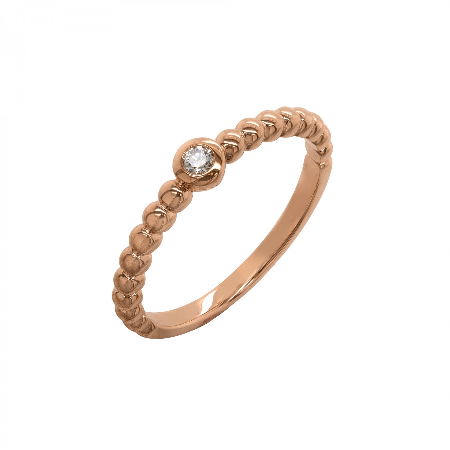 Auksinis žiedas su briliantu 0.04ct